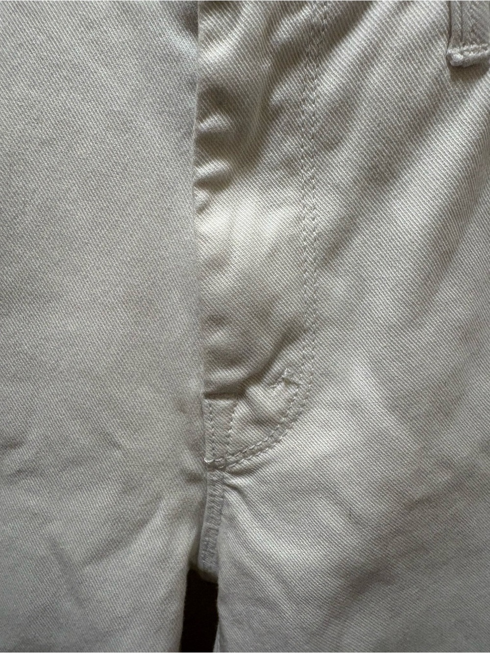 MOTHER The Looker Ankle Fray Jeans Glass Slipper White Raw Hem Skinny Size 25 - Picture 11 of 16